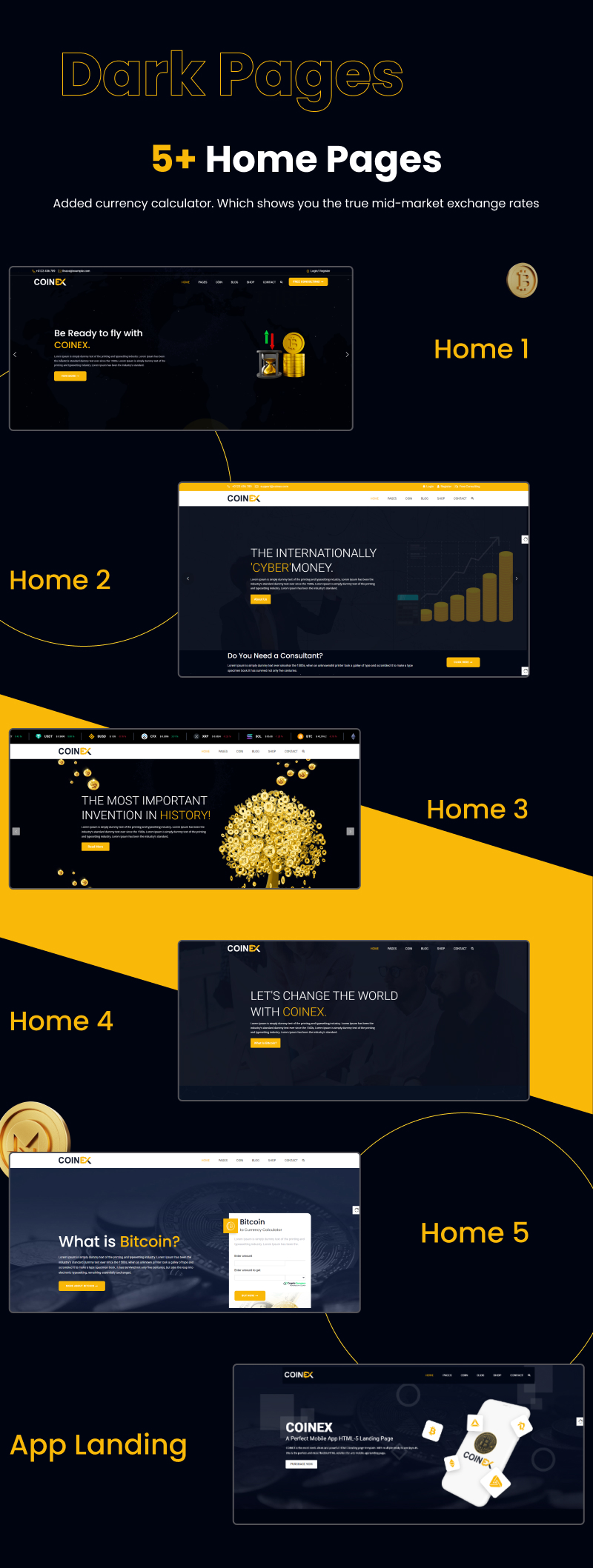 COINEX - ICO, Bitcoin And Crypto Currency HTML Template & Crypto Dashboard - 5